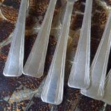 Lot 6 small spoons Ercuis silver metal