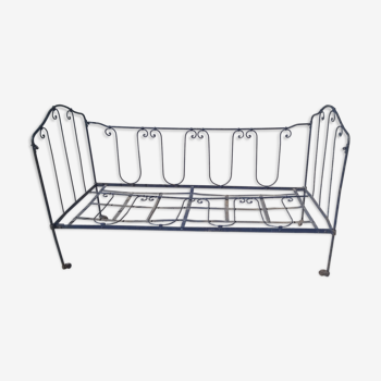 Napoleon III wrought iron folding bed