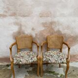 Pair of armchairs canes style louis XV