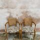 Paire de fauteuils canes style louis XV