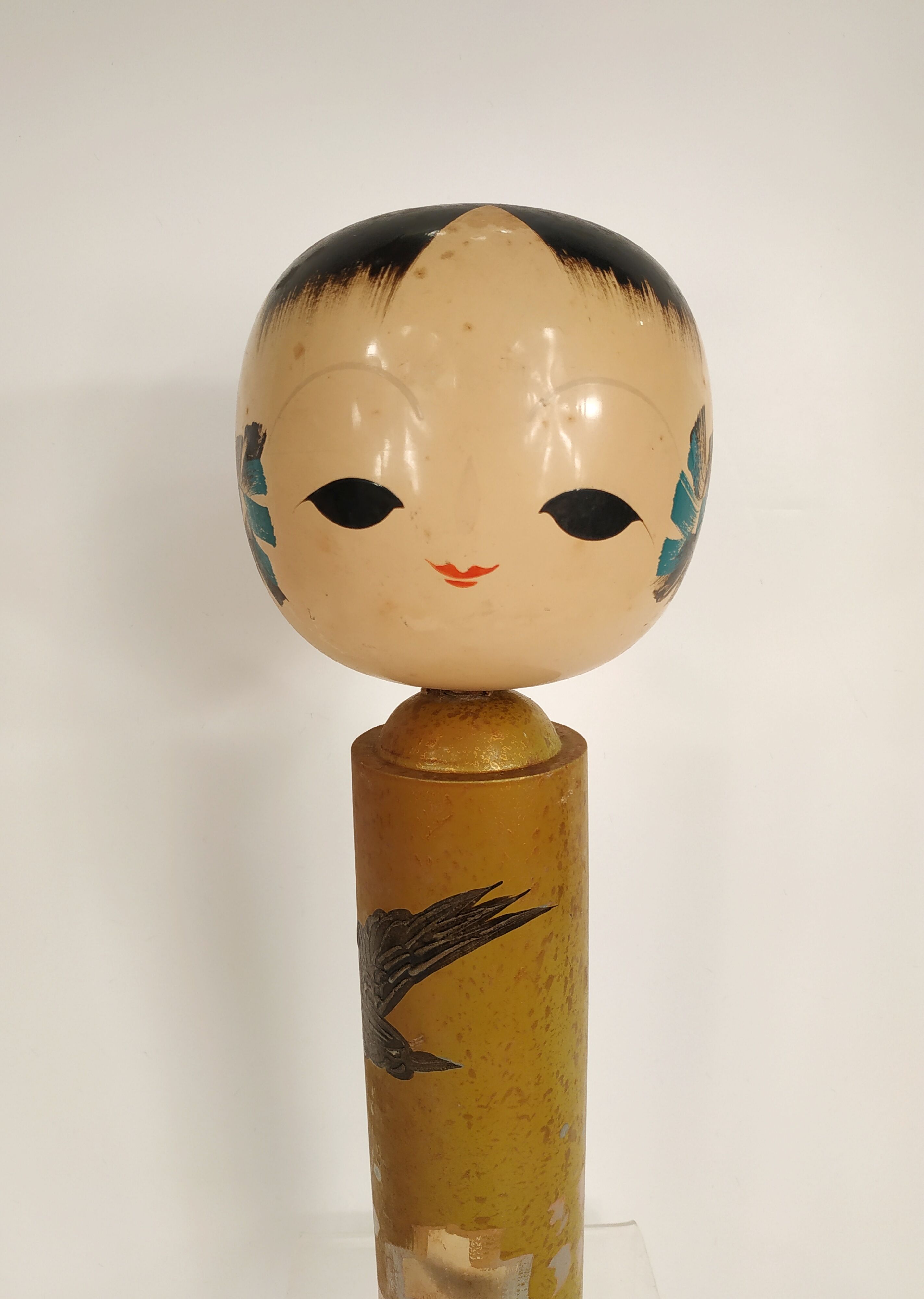 Kokeshi doll - work circa 1960 bird decoration - Japan