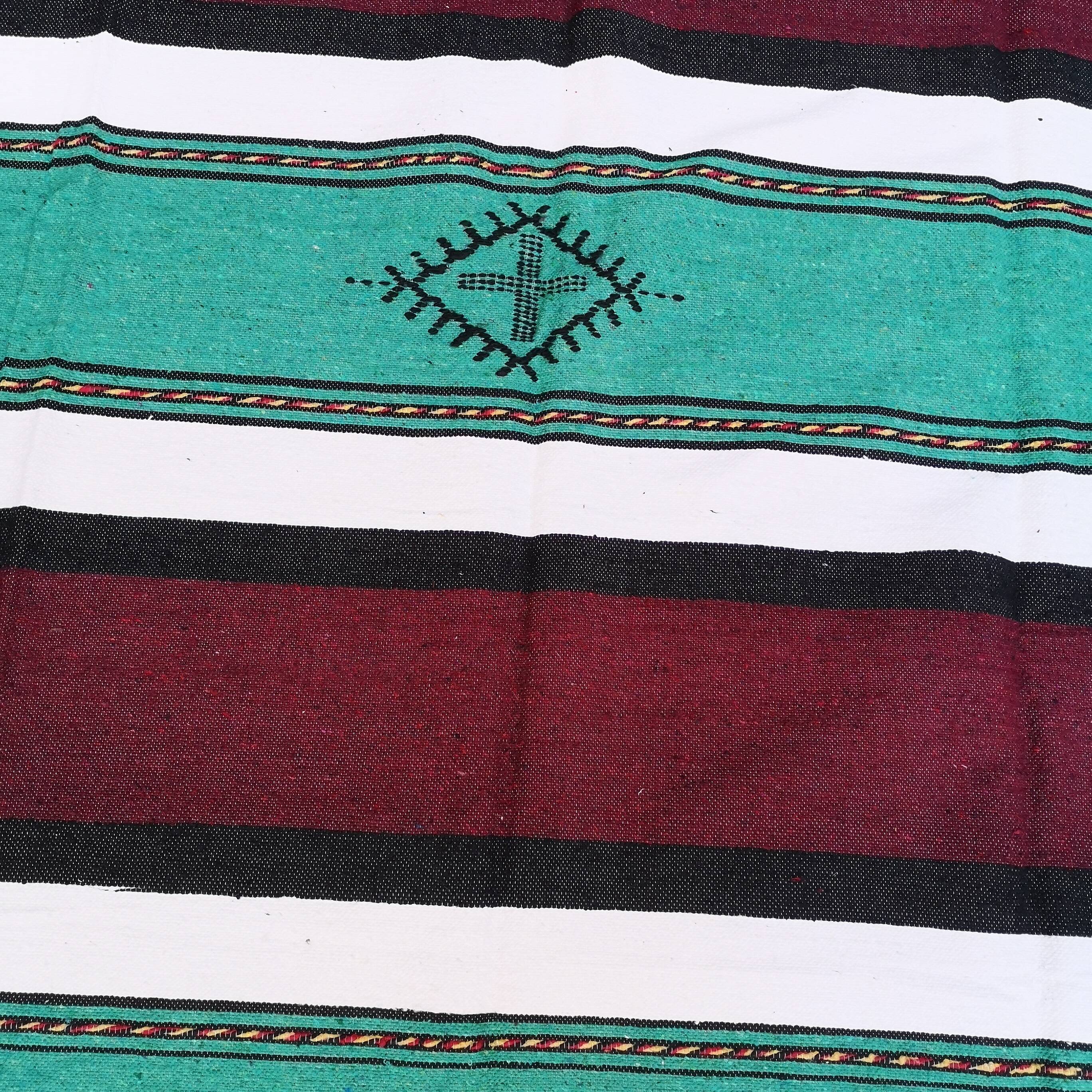 Handmade berber carpet made of multicolored cotton 140x225 cm