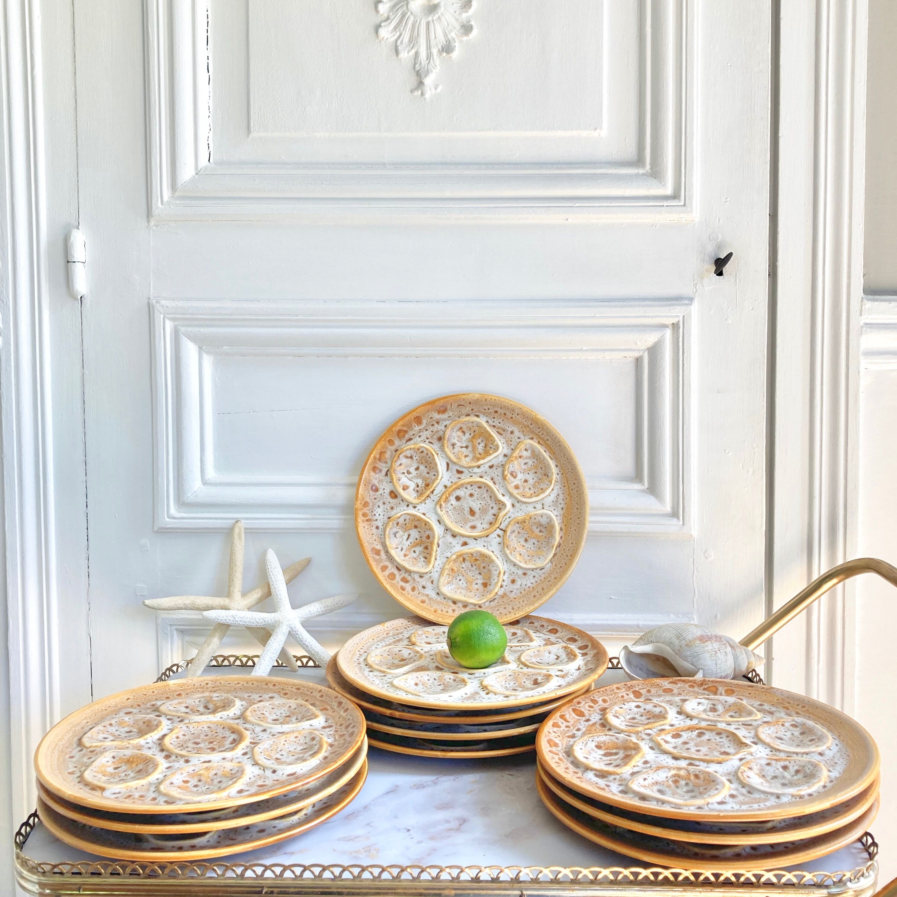 11 Niderviller oyster plates