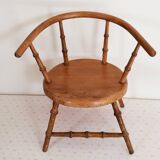 Vintage doll chair, in wood, and Liberty cushion