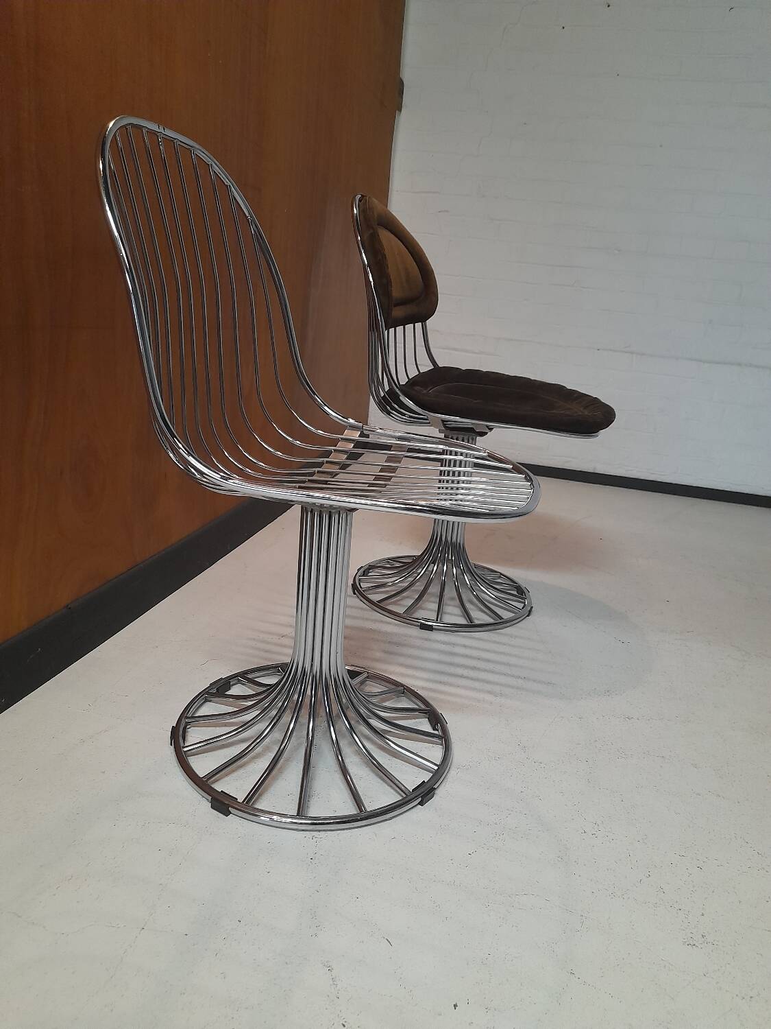 2 chaises Gastone Rinaldi modèle Margot années 60