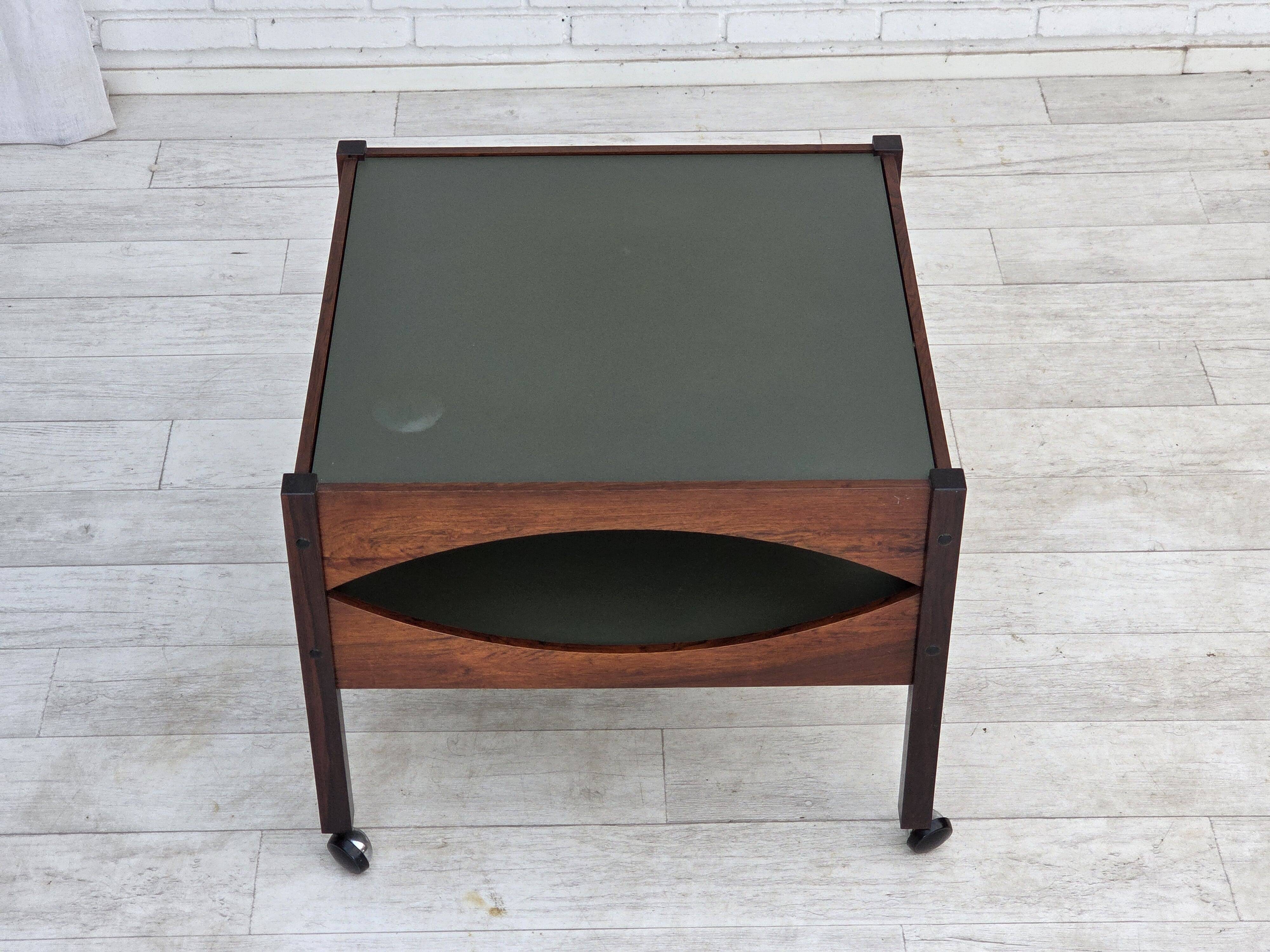 1970s, Danish design by Kristian Vedel. Side table model "Modus", teak wood