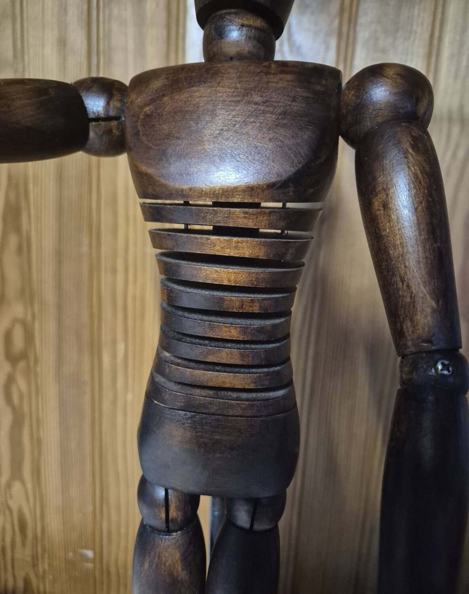Antique wooden articulated artist's mannequin