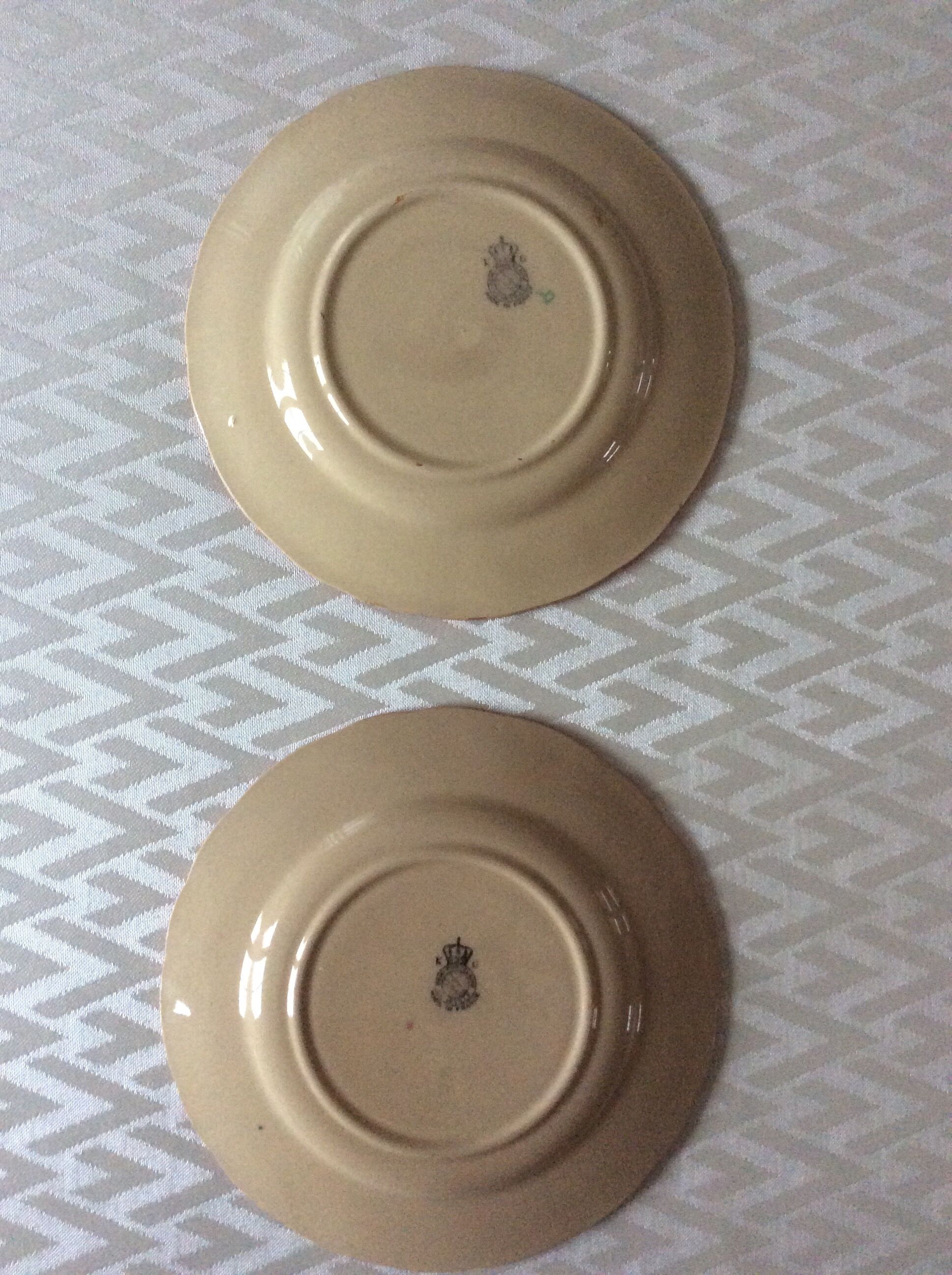 Pair of old plates of Lunéville