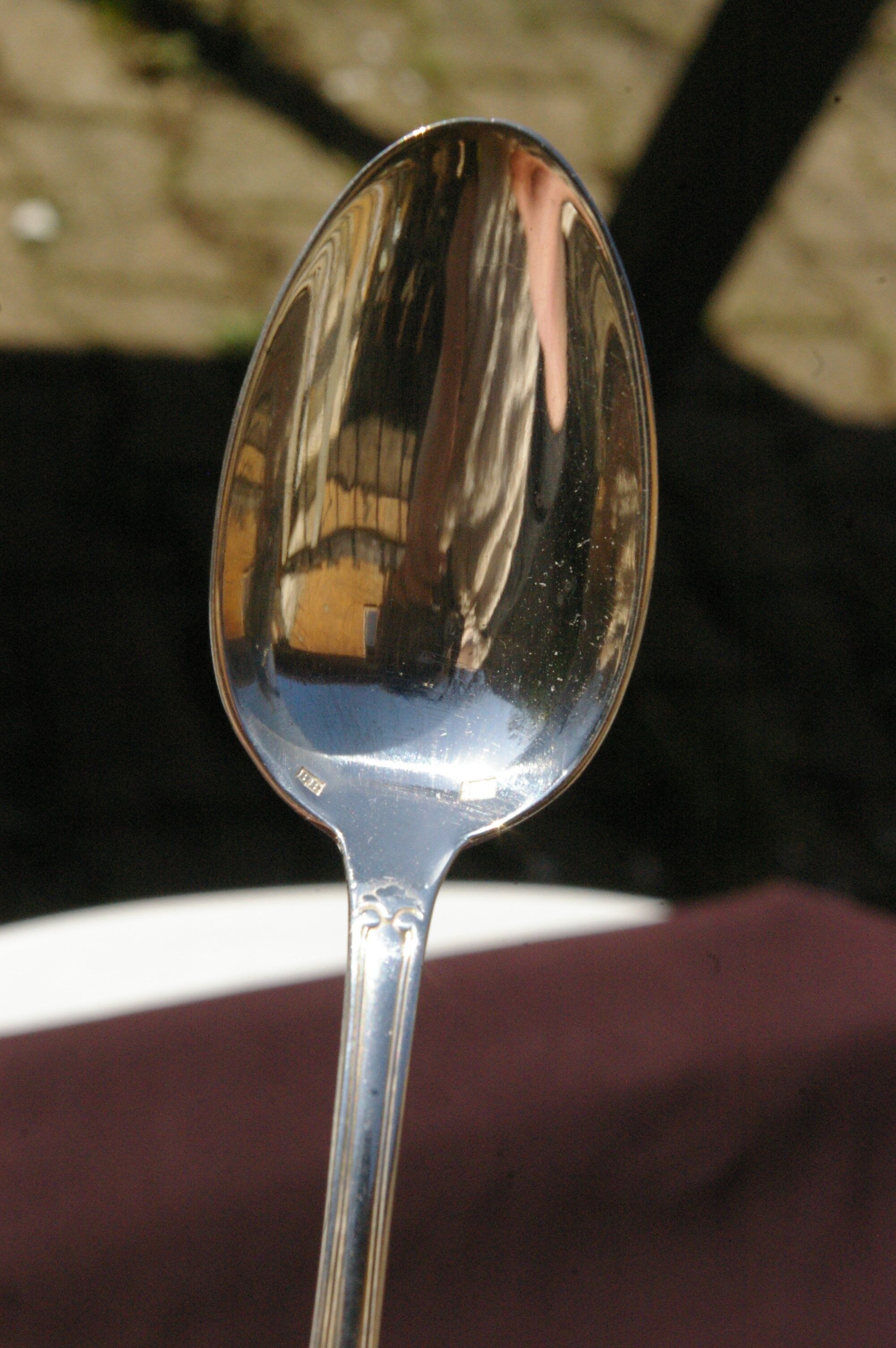 6 silver metal spoons louis XVI style