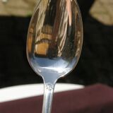 6 silver metal spoons louis XVI style