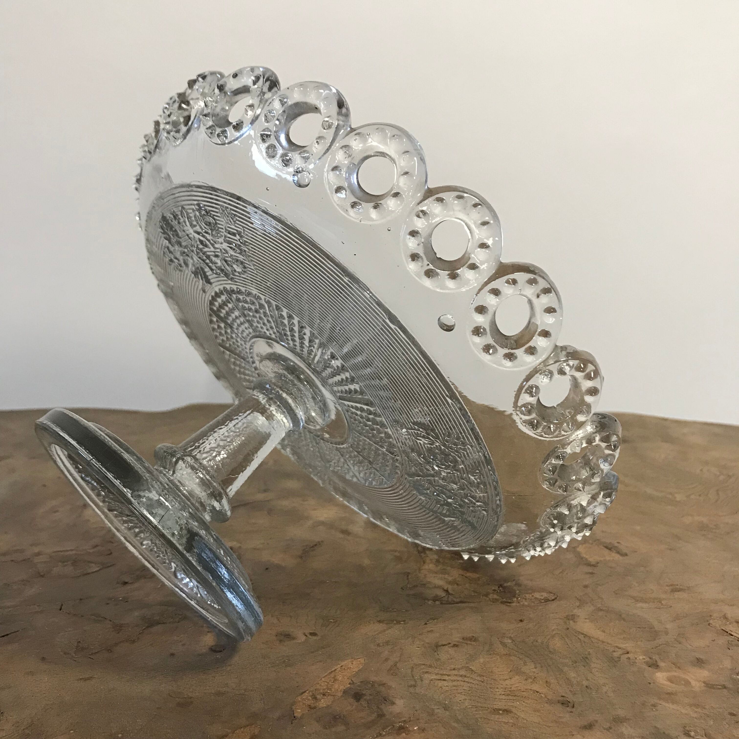 1900 pressed glass fruit cup