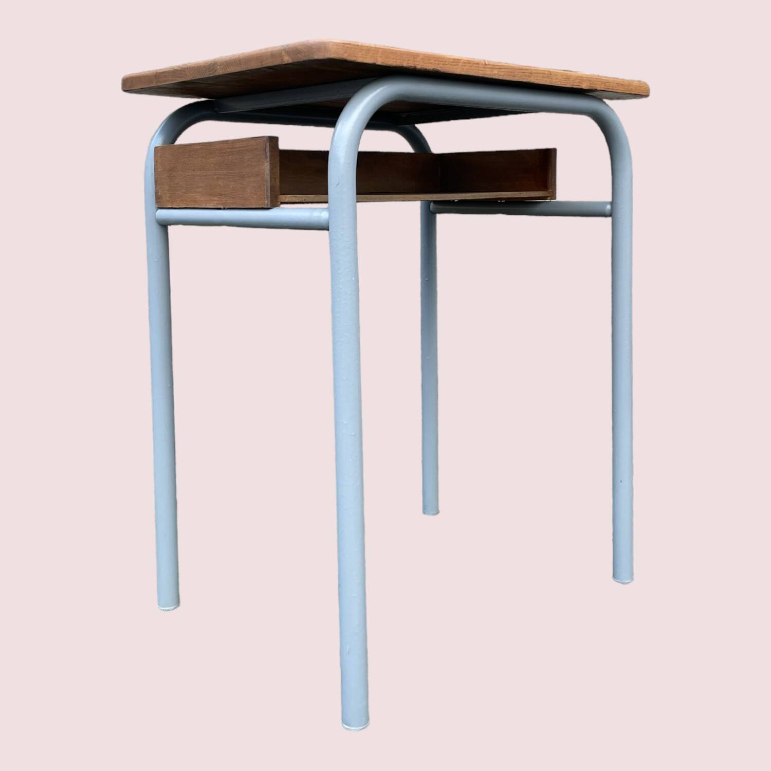 Small school desk and vintage chair