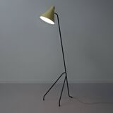 Lampadaire grasshopper par willem van doorn | années 1960, milieu du siècle, jaune