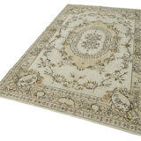 Handwoven one-of-a-kind anatolian beige carpet 160 cm x 271 cm
