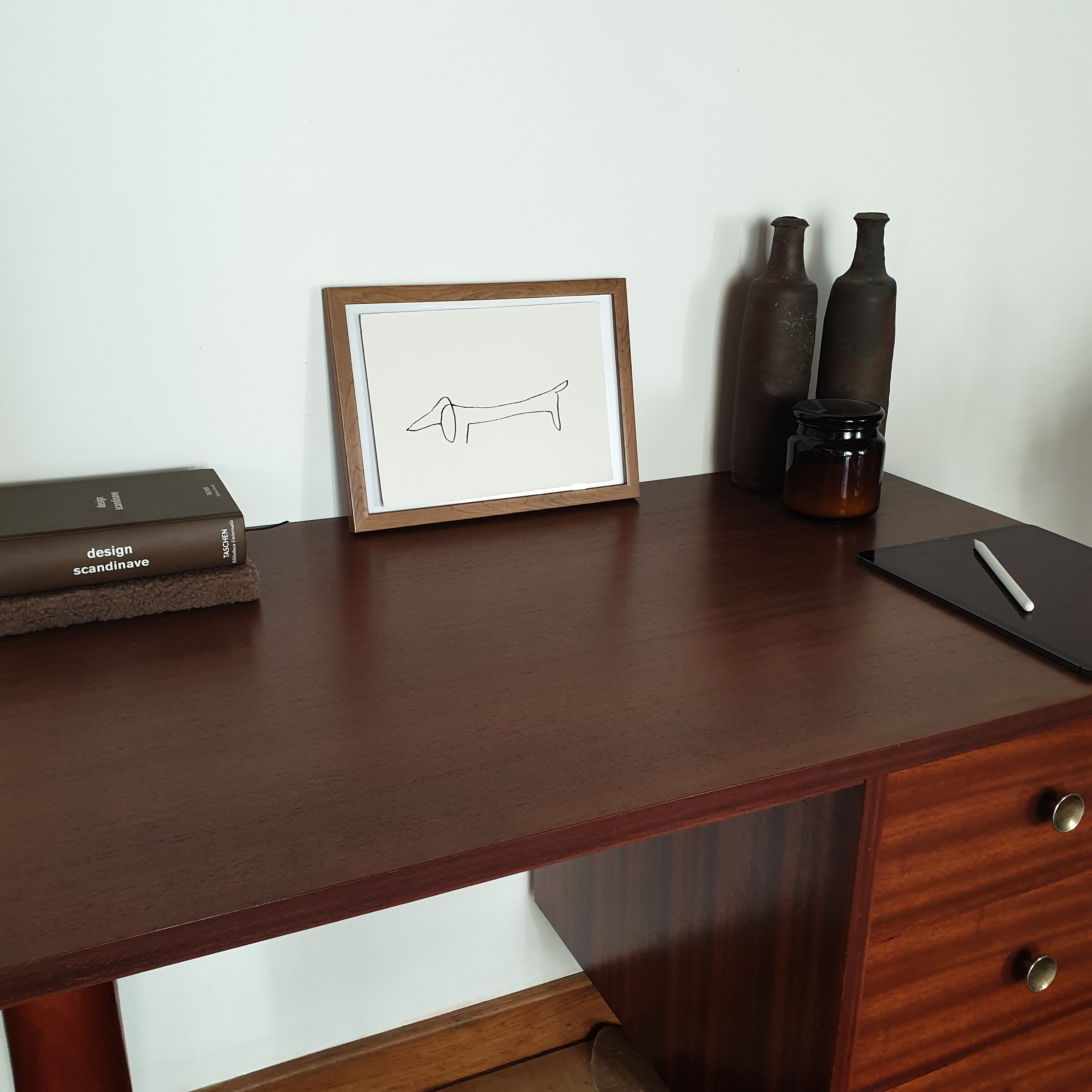 Vintage teak desk 60s