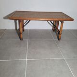 Folding rattan coffee table