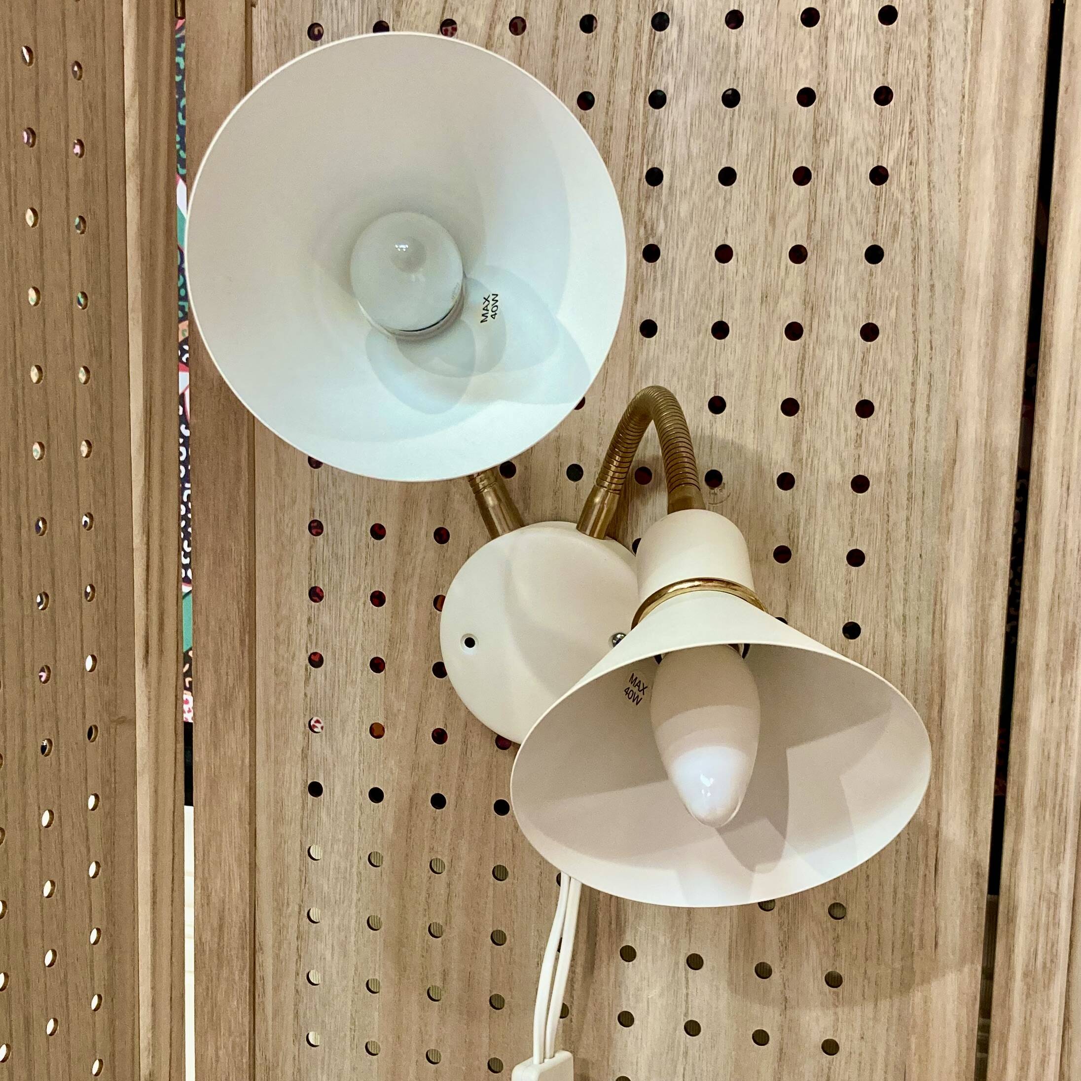 Modular scandinavian design wall lights.