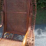 Rocking-chair vintage Peacock in rattan