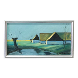 Viktor Rasmussen, Danish Modern Painting, 1970s, Oil on Canvas, Framed