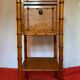 Bedside bamboo collection circa 1870 Napoleon III pitchpin cherry marble
