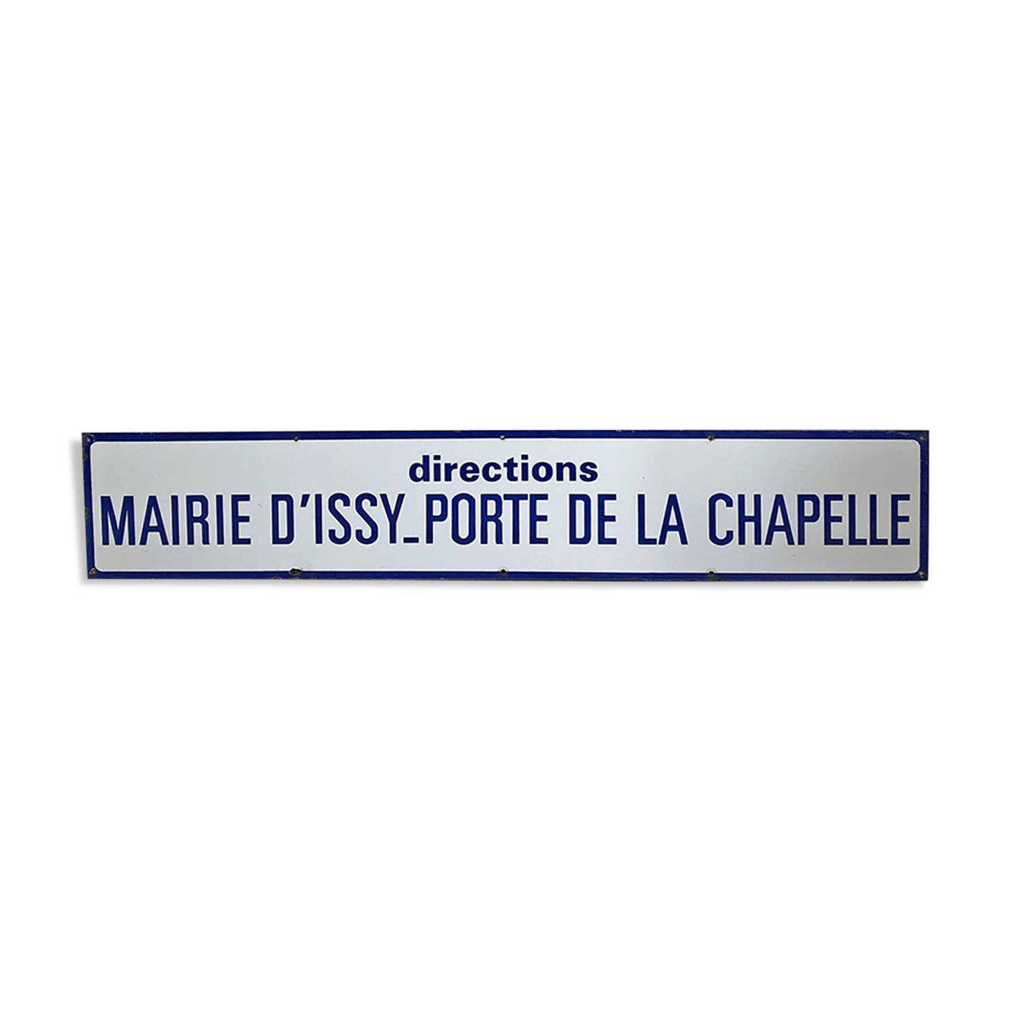 Metro plaque "Mairie d'Issy - Porte de la Chapelle"
