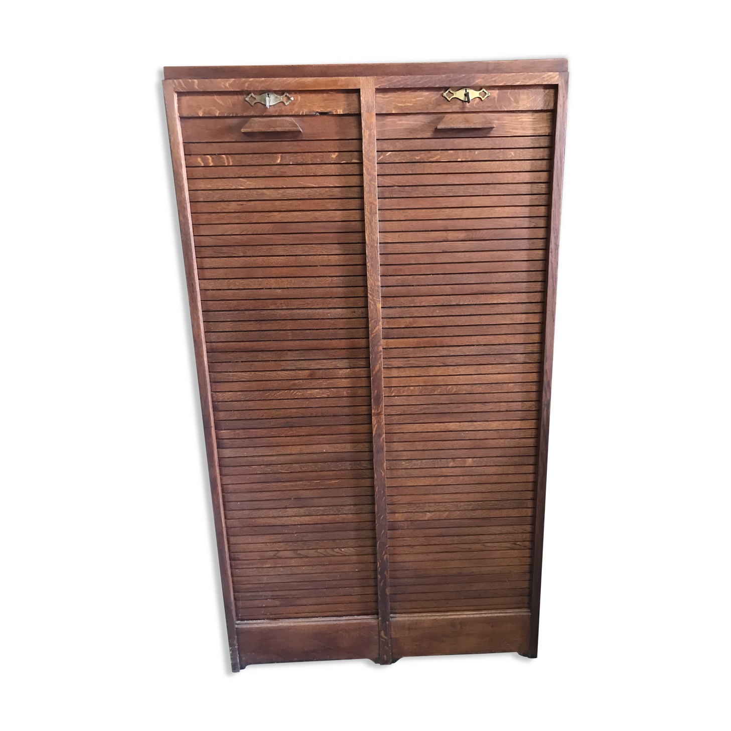 Solid oak notary curtain cabinet