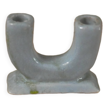 Ceramic candle holder candelabra candlestick handcrafted Abbaye ND country decoration