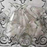 Suite of 9 old bistro wine glasses