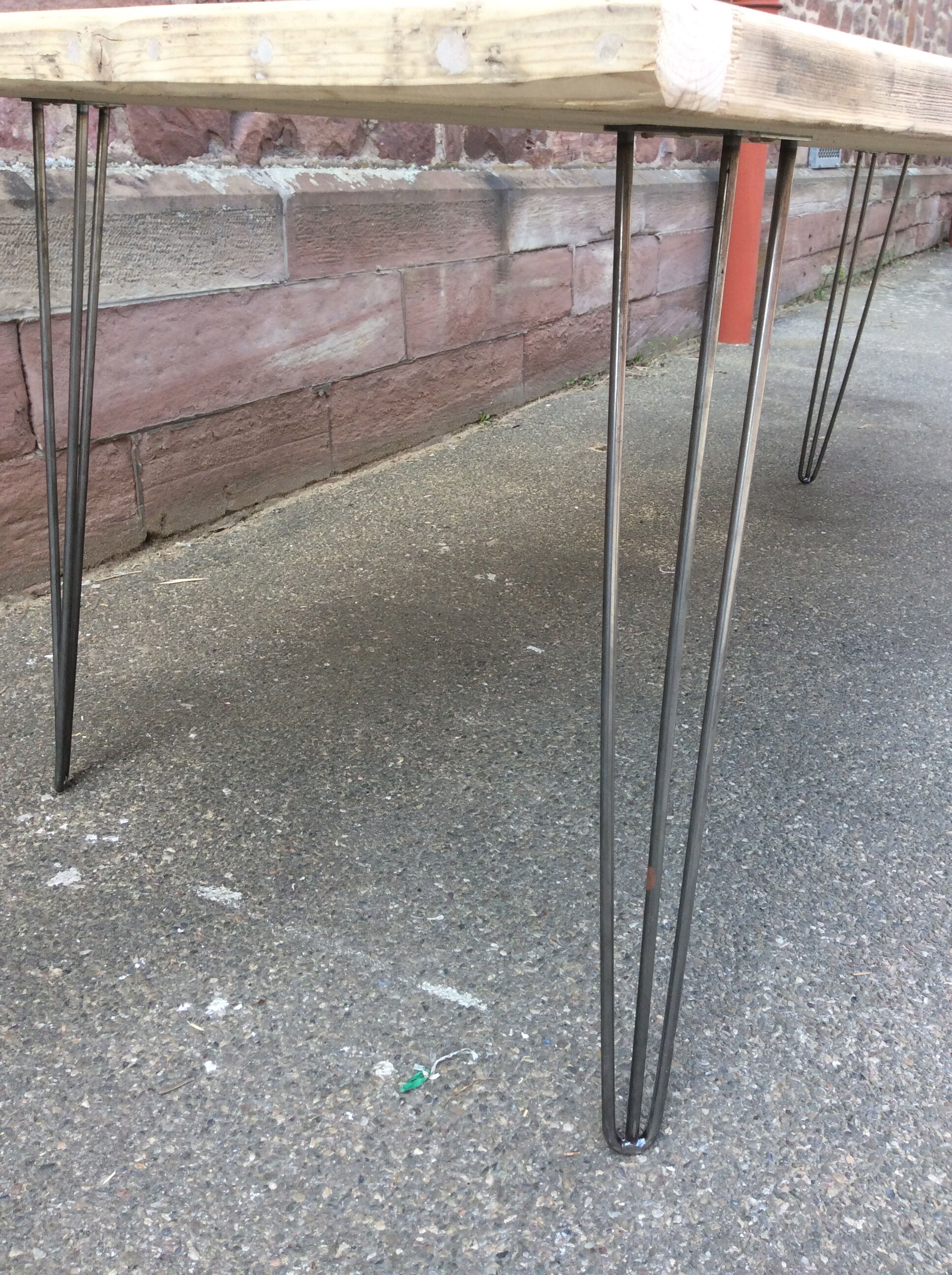 Industrial dining table atelier hairpin legacies