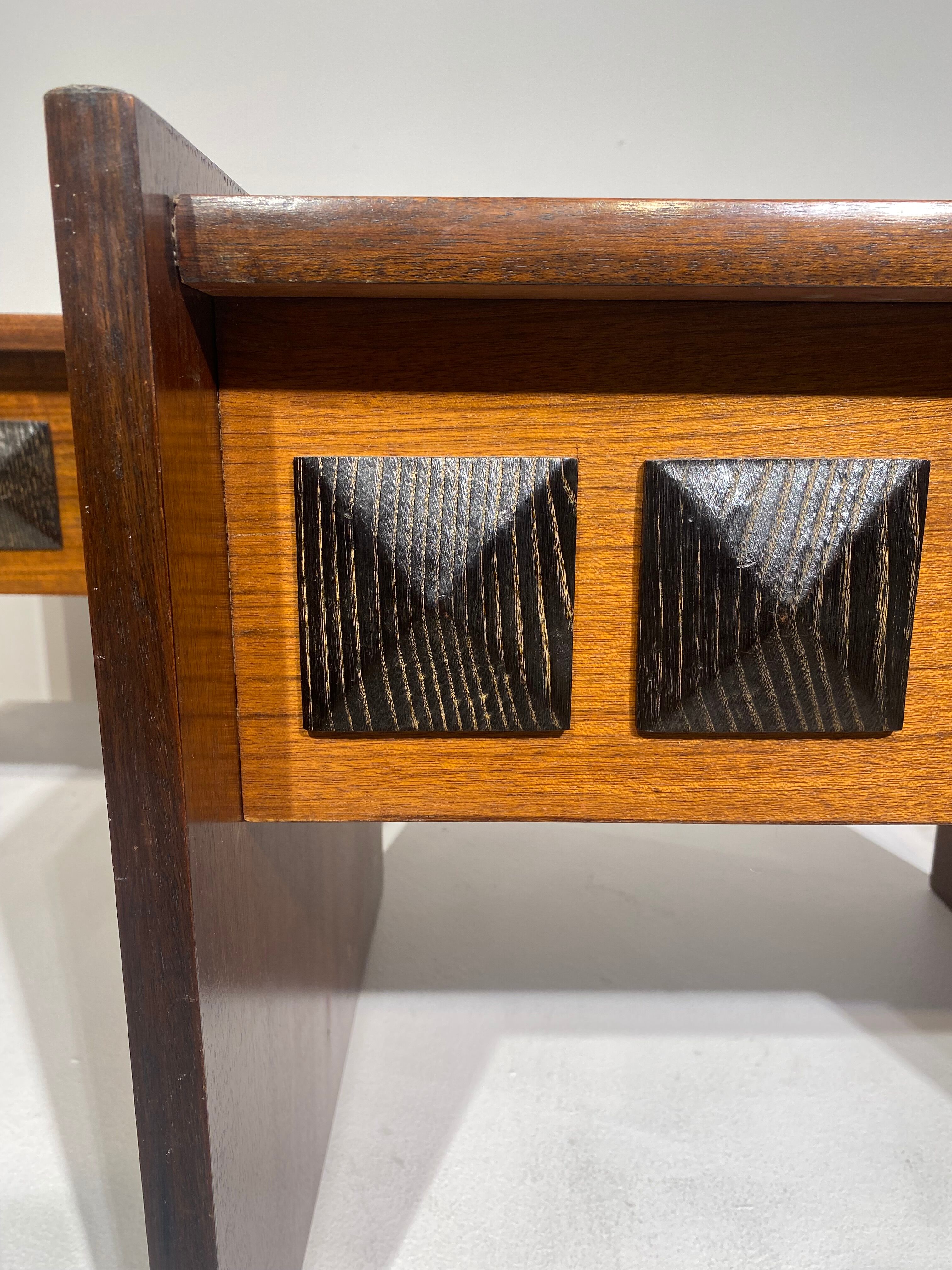 Pair of brutalist bedside tables