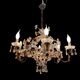 Italian Pink Murano Glass Flower Chandelier, 1950s