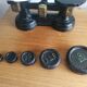 Antique Cast Iron Kitchen Scales With Ceramic Tray And Weights
