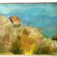 Huile sur panneau L. Bourdenx, La Cabane des Pêcheurs, d'après Monet