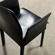 Office chair with armrests in thick black leather, Cattelan Italia