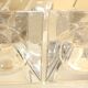 Pair of candlesticks, candelabra, crystal signed Villeroy & Boch, design and chic