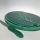 60's ceramic leaf cheese board