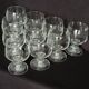 10 verres à pied vintage en verre moulé