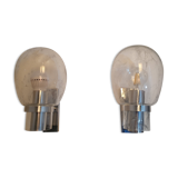 Pair of space age wall lights by Doria Leuchten
