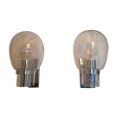 Pair of space age wall lights by Doria Leuchten