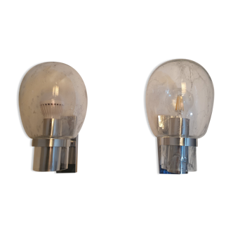 Pair of space age wall lights by Doria Leuchten
