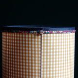 Cylindrical lampshade gingham fabric and liberty
