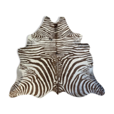 Vintage carpet zebra print cowhide