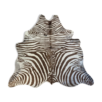 Tapis vintage peau de vache imprimé zèbre