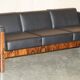 Mid-Century 3-seater canapé in Brazilian hardwood, 1966.