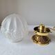 Art deco lamp in bronze and frosted glass