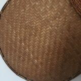 Wall composition of 8 baskets and wicker trays.