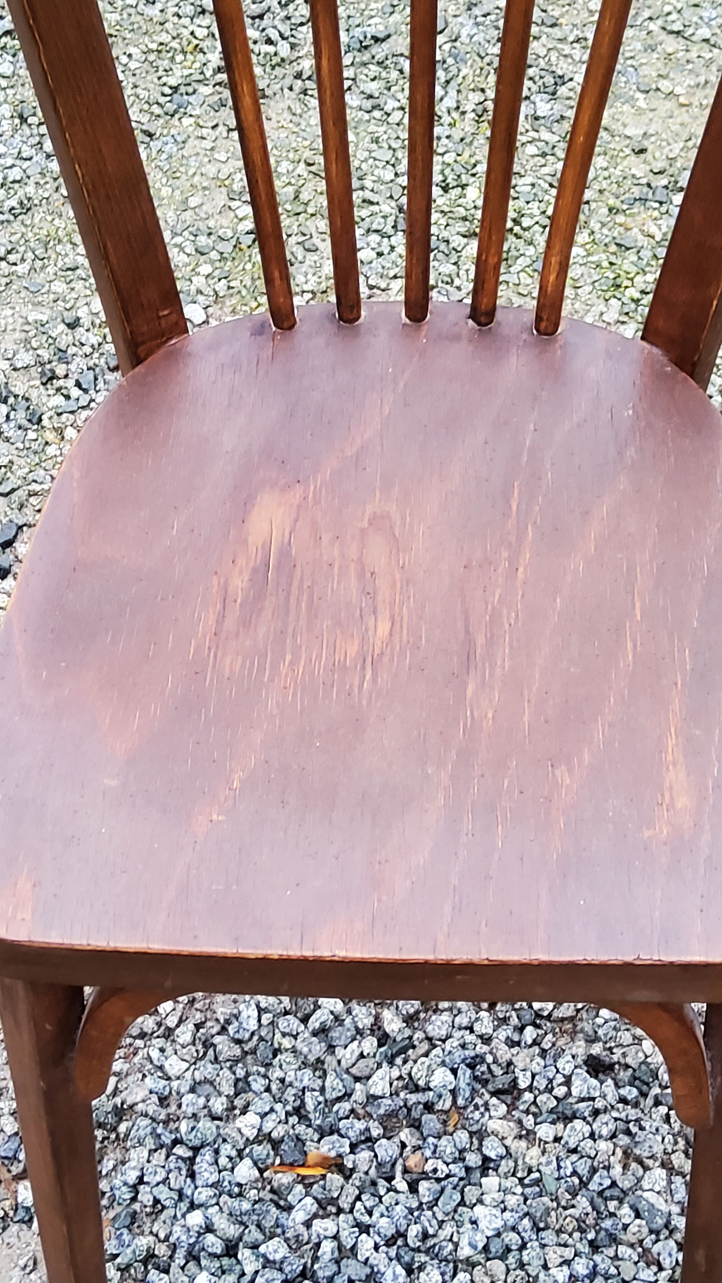 Set of 4 Baumann bistro chairs from the 50s stamped