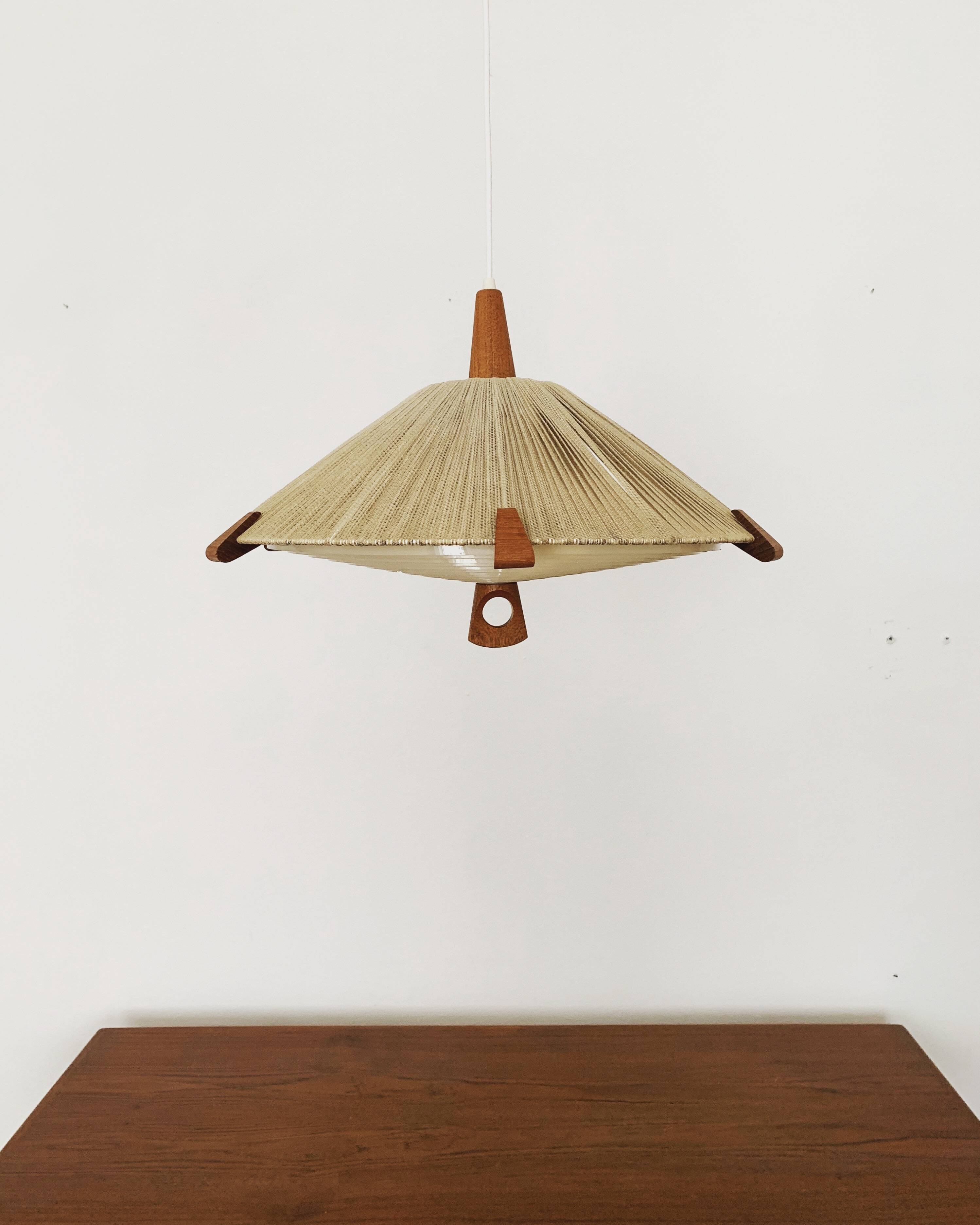 Suspension en sisal et teck par Temde