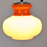 Orange opaline pendant light, 1960s-70s
