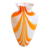 Vase Murano orange de Carlo Moretti Années 70 Hauteur 36 cm